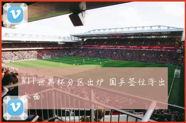 WTT世界杯分区出炉 国乒签位浮出水面